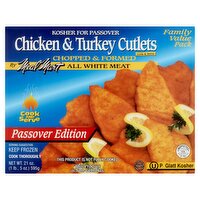 Meal Mart Chicken & Turkey Cutlets Passover Edition Family Value Pack, 21 oz