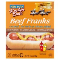 Meal Mart New York Kosher Deli Beef Franks, 12 oz