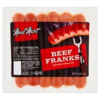 Meal Mart Beef Franks, 6 count, 12 oz