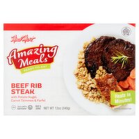 Meal Mart Amazing Meals Beef Rib Steak with Potato Kugel, Carrot Tzimmes & Farfel, 12 oz