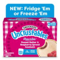Smucker's Uncrustables Peanut Butter & Raspberry Spread Sandwich, 2 oz, 4 count