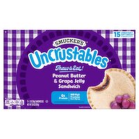 Smucker's Uncrustables Peanut Butter & Grape Jelly Sandwich, 2 oz, 15 count