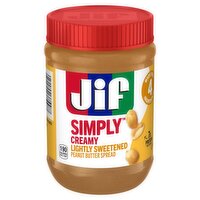 Jif Simply Creamy Lightly Sweetened Peanut Butter Spread, 15 oz