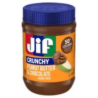 Jif Crunchy Peanut Butter & Chocolate Flavored Spread, 15 oz