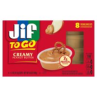 Jif To Go Creamy Peanut Butter, 1.1 oz, 8 count