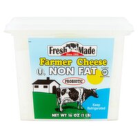 Fresh Made Probiotic Non Fat Farmer Cheese, 16 oz