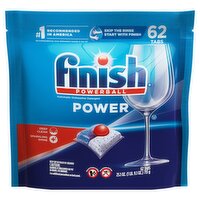 Finish Powerball Power Automatic Dishwasher Detergent, 62 count, 25.1 oz, 25.1 Ounce