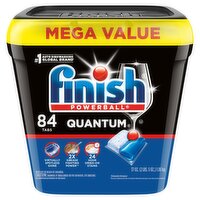 Finish Quantum Powerball Dishwasher Detergent Mega Value, 84 count, 37 oz
