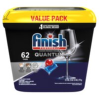 Finish Powerball Quantum Automatic Dishwasher Detergent Value Pack, 62 count, 27.3 oz