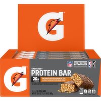 Gatorade Protein Bar Peanut Butter Chocolate 2.8 Oz,12 Count