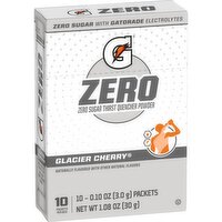 Gatorade Zero Sugar Thirst Quencher Powder Glacier Cherry 0.10 Oz 10 Count