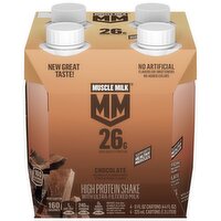 Muscle Milk High Protein Shake with Ultra-Filtered Milk Shake Chocolate 11 Fl Oz X 4