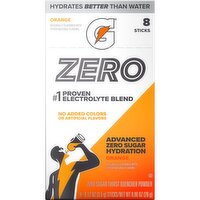 Gatorade Zero Thirst Quencher Powder Orange, 0.12 Oz X 8