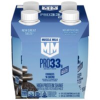 Muscle Milk PRO High Protein Shake with Ultra-Filtered Milk, Cookies N Creme, 11 Fl Oz X 4 Count