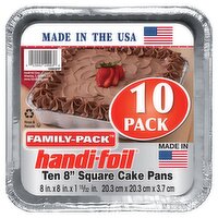 Handi-Foil 8" Square Cake Pans Family-Pack, 10 count