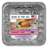 HANDI FOIL POULTRY PANS & LIDS 2CT, 2 Each