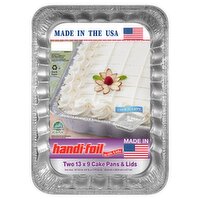 HANDI FOIL 13 X 9 CAKE PANS & LIDS 2CT, 2 Each