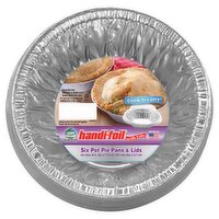 HANDI FOIL POT PIES PANS & LIDS 6CT, 6 Each