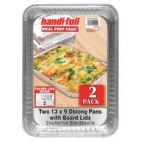 Handi-Foil Meal Prep Oblong Pans with Board Lids, 2 count