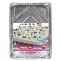 HANDI FOIL HALF SHEET CAKE PAN & LID, 2 Each