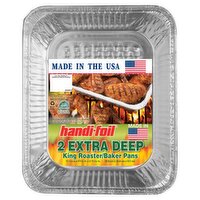 HANDI FOIL EXTRA DEEP KING ROASTER/BAKER PANS 2CT