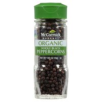 McCormick Gourmet Organic Whole Black Peppercorns, 1.87 oz