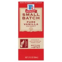 McCormick Small Batch Pure Vanilla Extract, 2 fl oz, 2 Fluid ounce