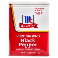 McCormick Pure Ground Black Pepper, 6 oz