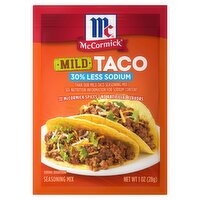 McCormick 30% Less Sodium Mild Taco Seasoning Mix, 1 oz