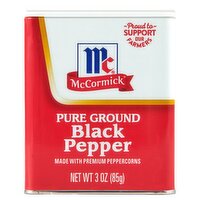 McCormick Pure Ground Black Pepper, 3 oz, 3 Ounce