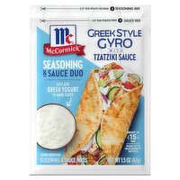 McCormick Greek Style Gyro with Tzatziki Sauce Seasoning & Sauce Mixes, 1.5 oz