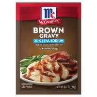 McCormick 30% Less Sodium Brown Gravy Mix, 0.87 oz