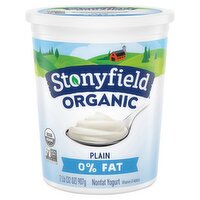 Stonyfield Organic Nonfat Yogurt, Plain, 32 oz., 32 Ounce