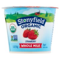 Stonyfield Organic Strawberry Whole Milk Yogurt, 5.3 oz