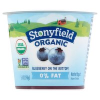 Stonyfield Organic 0% Fat Blueberry on the Bottom Nonfat Yogurt, 5.3 oz