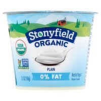 Stonyfield Organic Plain Nonfat Yogurt, 5.3 oz