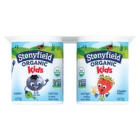 Stonyfield Organic Kids Strawberry Vanilla & Blueberry Lowfat Yogurt Cups