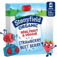 Stonyfield Organic Strawberry Beet Berry Whole Milk Yogurt, 3.5 oz, 4 count