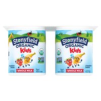 Stonyfield Organic Kids Whole Milk Yogurt Cups, Strawberry Banana, 6 Ct