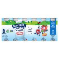Stonyfield Organic Very Berry Lowfat Yogurt Smoothies, 3.1 fl oz, 12 count