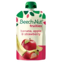 Beech-Nut Banana, Apple & Strawberry Fruities Baby Food, Stage 2, From About 6 Months, 3.5 oz, 3.5 Ounce