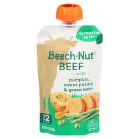 Beech-Nut Beef with Pumpkin, Sweet Potato & Green Bean Baby Food, Stage 2, 6+ Months, 3.5 oz
