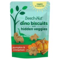 Beech-Nut Pumpkin & Cinnamon Dino Biscuits with Hidden Veggies, 5 oz, 5 Ounce