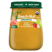 Beech-Nut Organics Pear, Mango & Strawberry Baby Food, Stage 2, 6+ Months, 4 oz