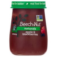 Beech-Nut Naturals Apple & Blackberries Baby Food, Stage 2, 6 Months+, 4 oz