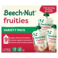 Beech-Nut Fruities Baby Food Variety Pack, 3.5 oz, 9 count
