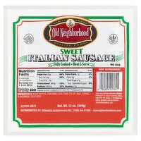 Old Neighborhood Sweet Italian Sausage, 12 oz