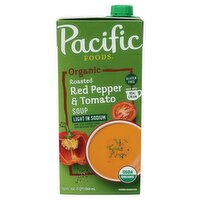 Pacific Foods Light in Sodium Organic Roasted Red Pepper & Tomato Soup, 32 fl oz