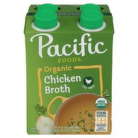 Pacific Foods Organic Free Range Chicken Broth, 8 fl oz, 4 count