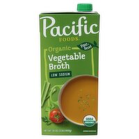 Pacific Foods Organic Low Sodium Vegetable Broth, 32 fl oz, 32 Fluid ounce